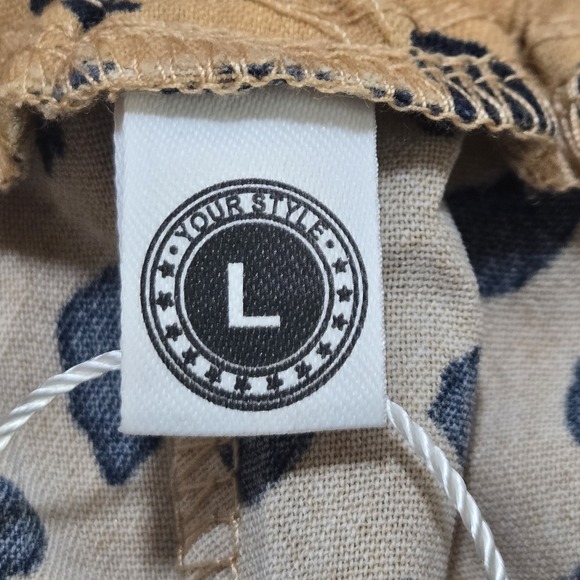 Hey Moments Womens Leopard Print Pants Large Tan Black Wide Leg Elastic Waist... - Picture 4 of 14